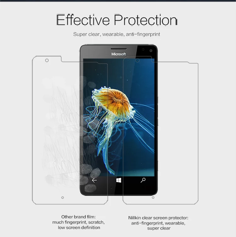 2 шт./лот Защита экрана для Microsoft Lumia 950 XL NILLKIN кристальная супер прозрачная