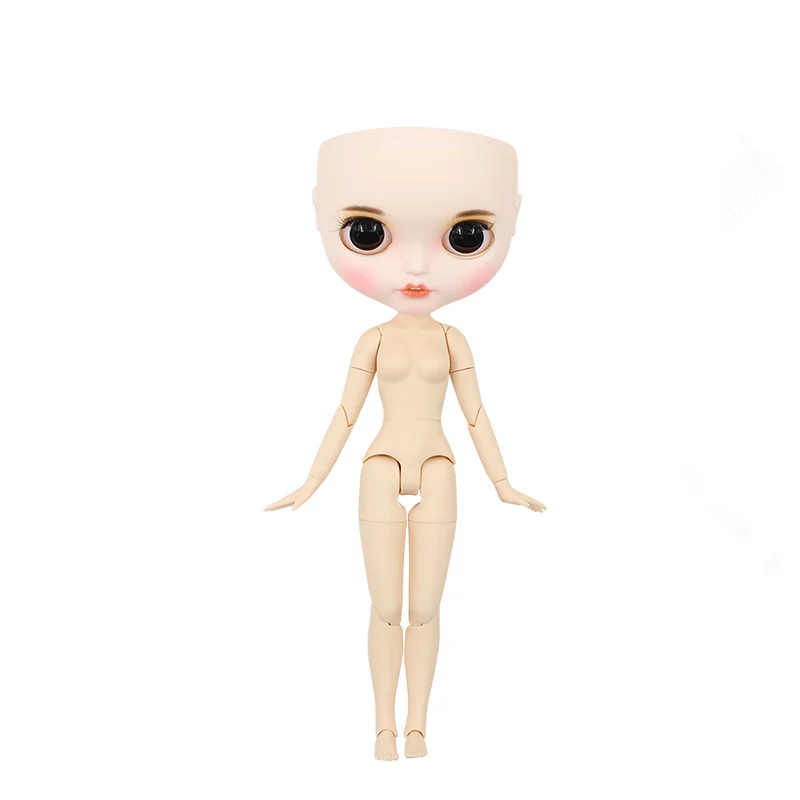 Черный Ледяная фабрика Blyth кукла DIY BJD рисованная шарнир тела белая кожа игрушки 30 см 1/6 модные куклы подарок для девочки - Цвет: Черный