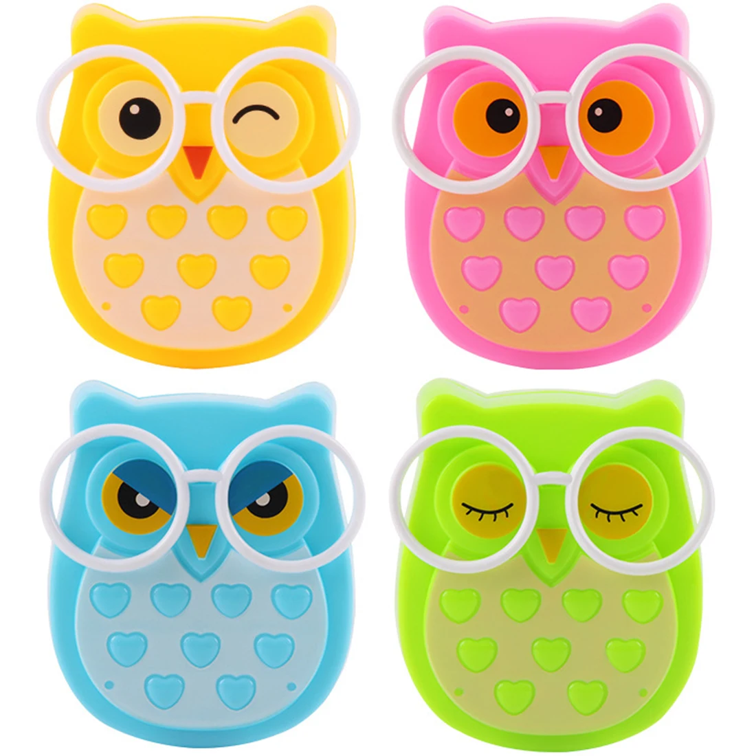 4 цвета Мини Сова светодиодный ночной Светильник Авто Сенсор светильник