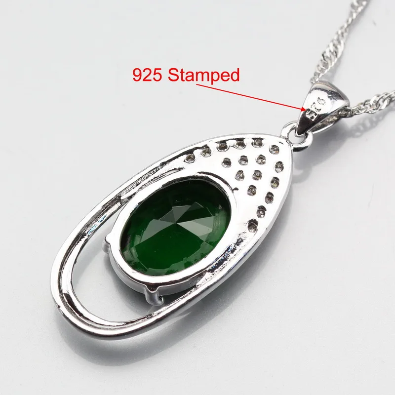 Идеальный стерлингового серебра 925 Овальный 4 шт. Ювелирные наборы для Для женщин