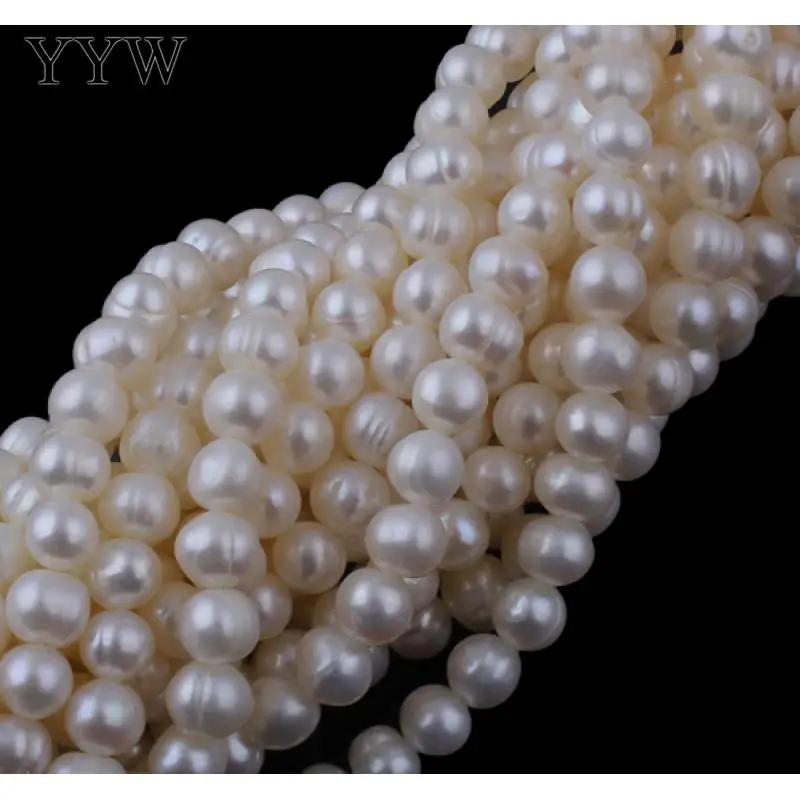 7-8 мм культивированные круглые бусины из пресноводного жемчуга натуральные