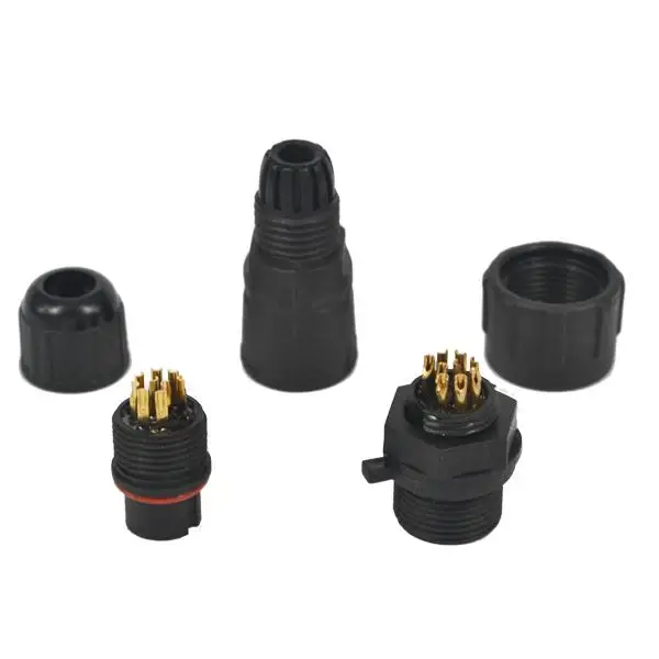 M14- 9 P IP68 полюсов M14 промышленная панель электрический провод соединитель адаптер