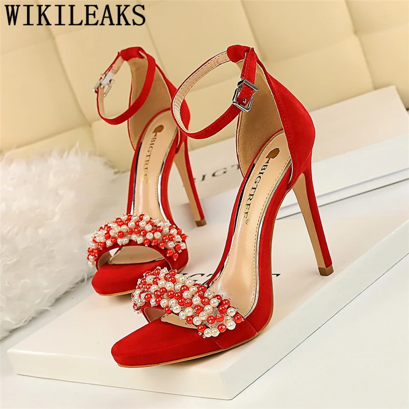 Сандалии женские на платформе босоножки с жемчугом Туфли Мэри Джейн свадебные