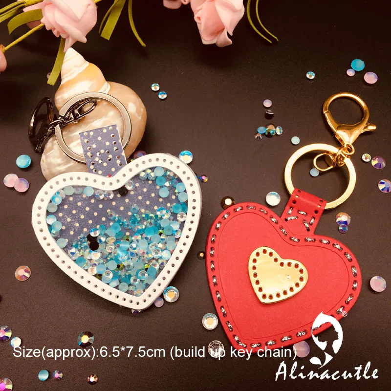 Высечки металла резки сердце брелок alinaccraft DIY Скрапбукинг альбом бумажное ремесло ручной работы карты трафарет искусство резак штампы