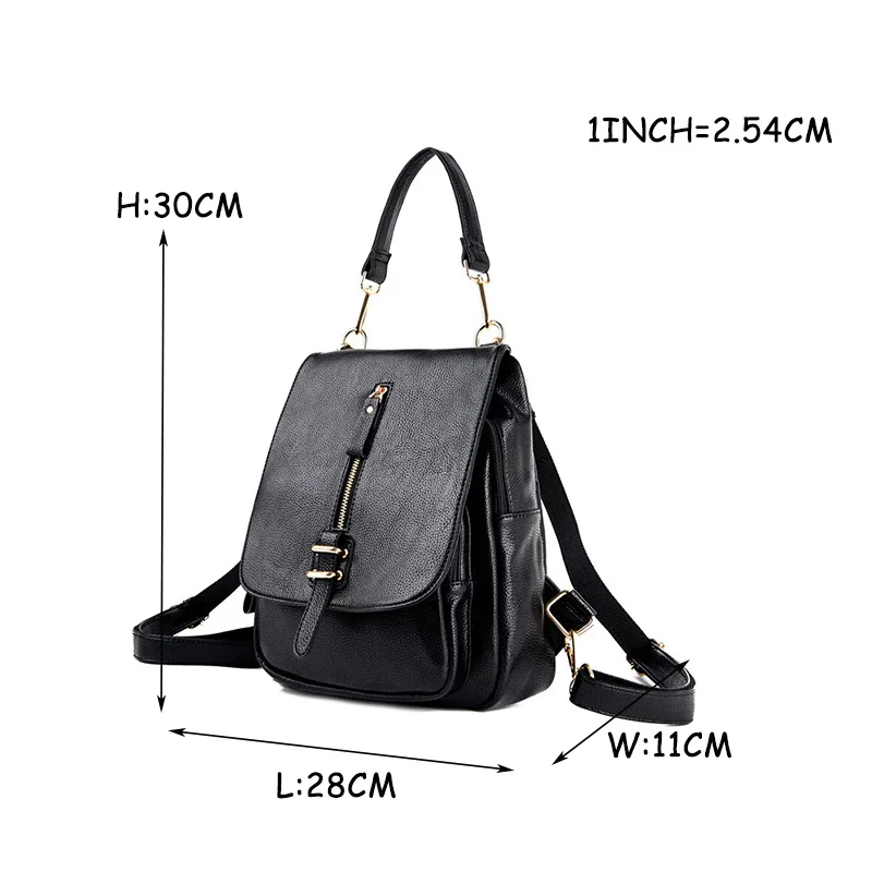 Blascher Для женщин кожаный рюкзак женский на молнии модные Стиль Рюкзаки молодая