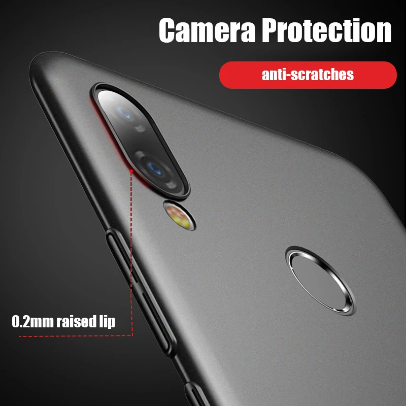 MAKAVO for Huawei Y6 2019 Case Slim Fit Matte Hard Back Cover Phone Cases Fashion Women Coque Fundas |