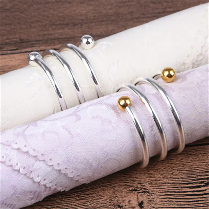 Хит продаж кольца для салфеток из металлического сплава золотистого и