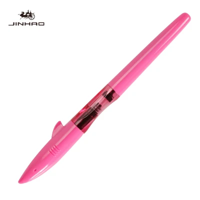 Rose red JINHAO SHAKR серия пластиковая перьевая ручка 0,5/0,38 мм Chil ручка для обучения каллиграфии школьные принадлежности 12 цветов на выбор - Цвет: Rose red