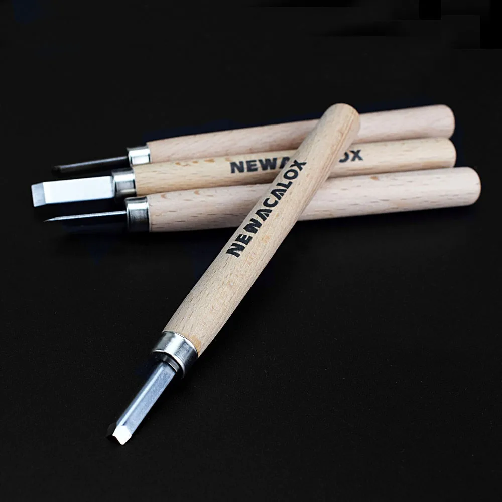 NEWACALOX 4 шт. дятел резной нож Scorper ручной резак инструмент для резьбы по дереву долото для дерева Graver Burin для рукоделия