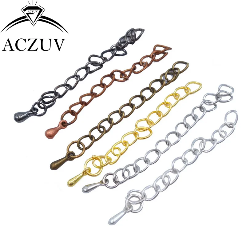 Оптовая продажа 200 шт. 5 см 7 Опциональные ожерелья удлинители и капли ювелирные