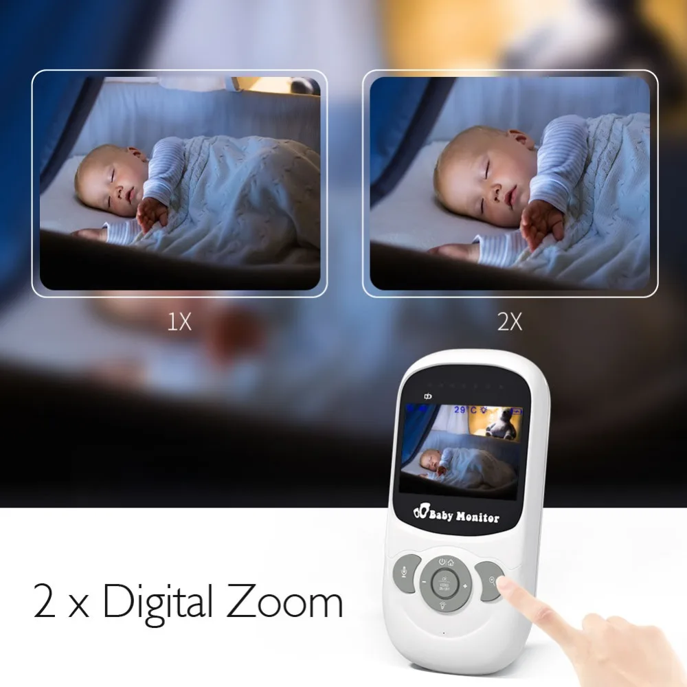 Беспроводной видеоняня Dragon Touch DT24 с 2 4 дюймовым ЖК экраном и цифровой камерой