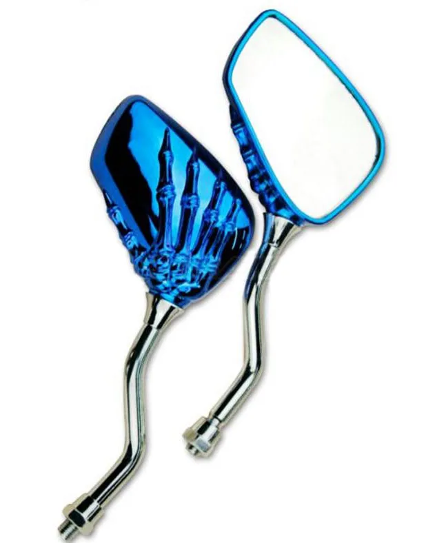 Универсальная пара мотоциклов электромобиль 3D Золотой Череп Скелет заднего вида