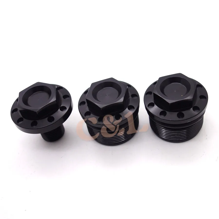 Черная CNC алюминиевая анодированная вилка трубка Крышка Болт с рулевым стержнем