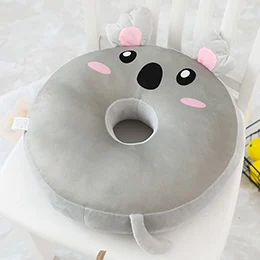 Grey koala Пончик подушки для животных мягкая круглая еда плюшевые подушки сиденья декор кролик Свинья медведь Пингвин цыпленок панда собака, коала - Цвет: Grey koala