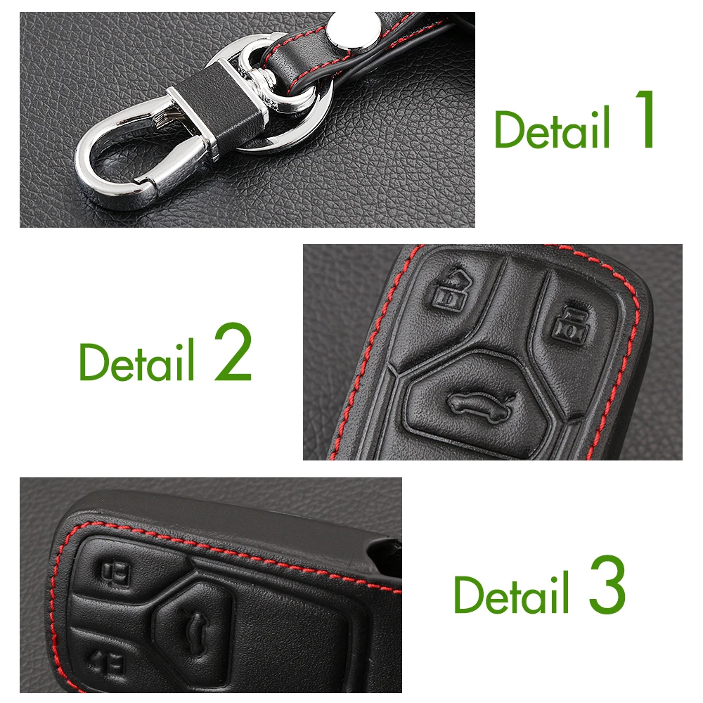 Чехол для ключа автомобиля из натуральной кожи Защитная Наклейка Audi Q7 TT A4 B9 2016 2017