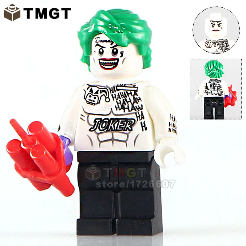 Темный хаки Блоки фильм ужасов это Pennywise Хэллоуин Джокер клоун Джейсон Voorhees кожаное лицо Заводной Строительный Блок игрушка для детей - Цвет: Темный хаки