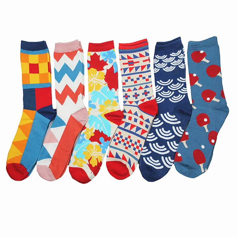 Мужские короткие носки с разноцветным принтом повседневные хлопковые для мужчин