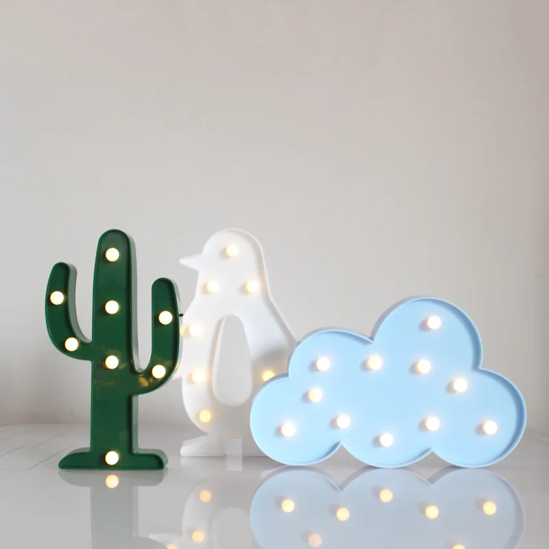 3D LED кролик Лебедь бабочка Фламинго дизайн лампы украшения стены ночное