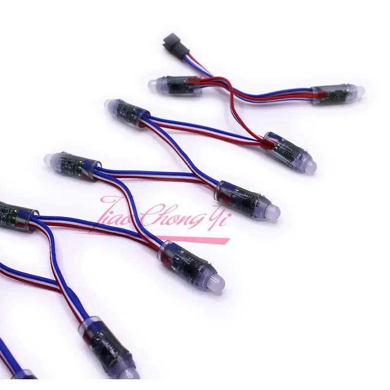 WS2811 2811 IC RGB Полноцветный 12 мм пикселей цифровой адресный 5 в В Dream Color LED Pix els модуль
