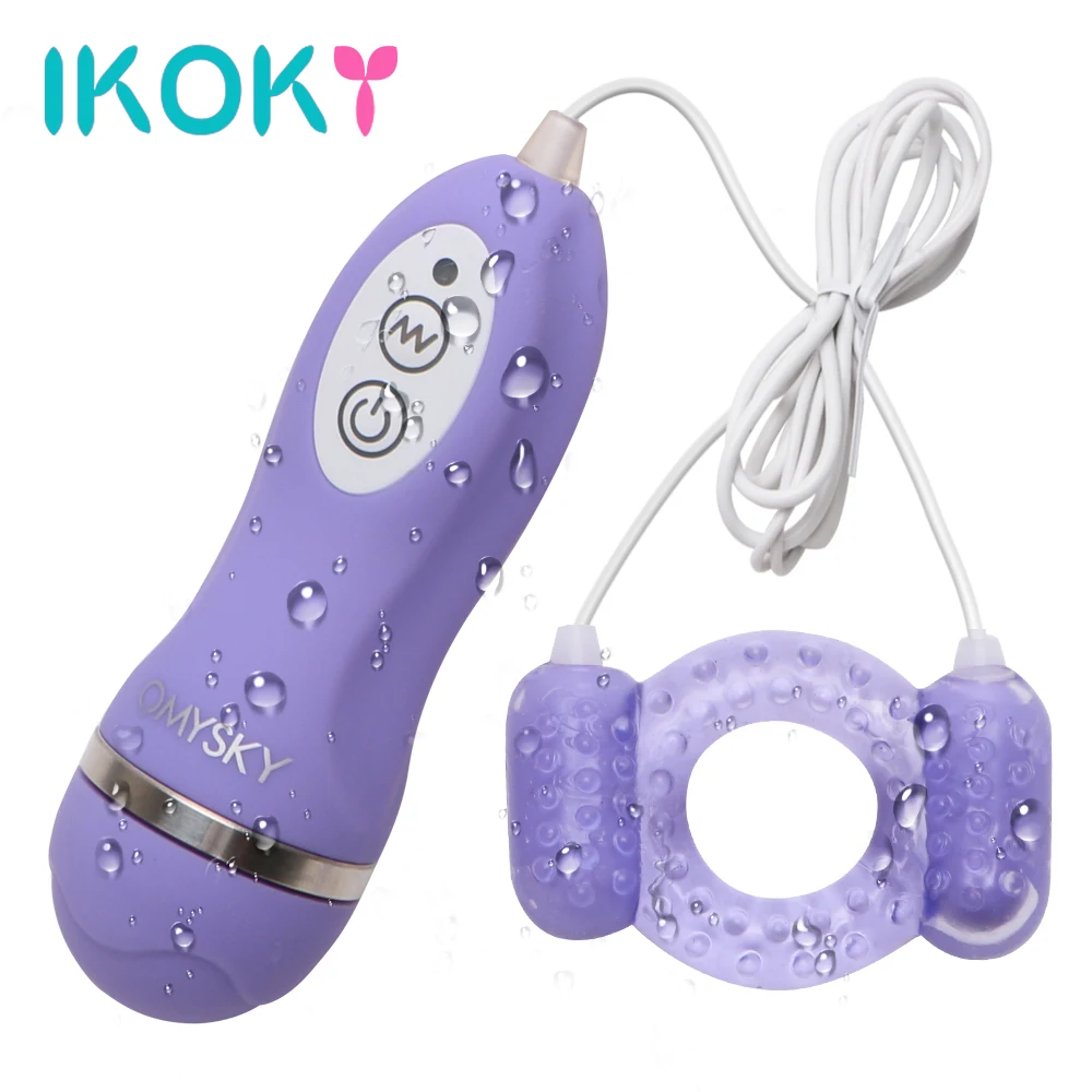 IKOKY вибратор кольцо пенис секс игрушки для мужчин стимулятор пениса с