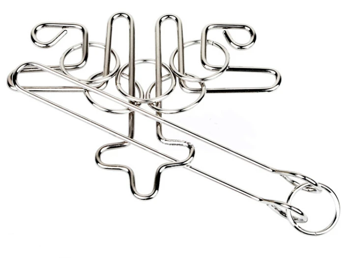 Металлический проводной Утюг головоломки ум IQ тест Brainteaser игра для взрослых