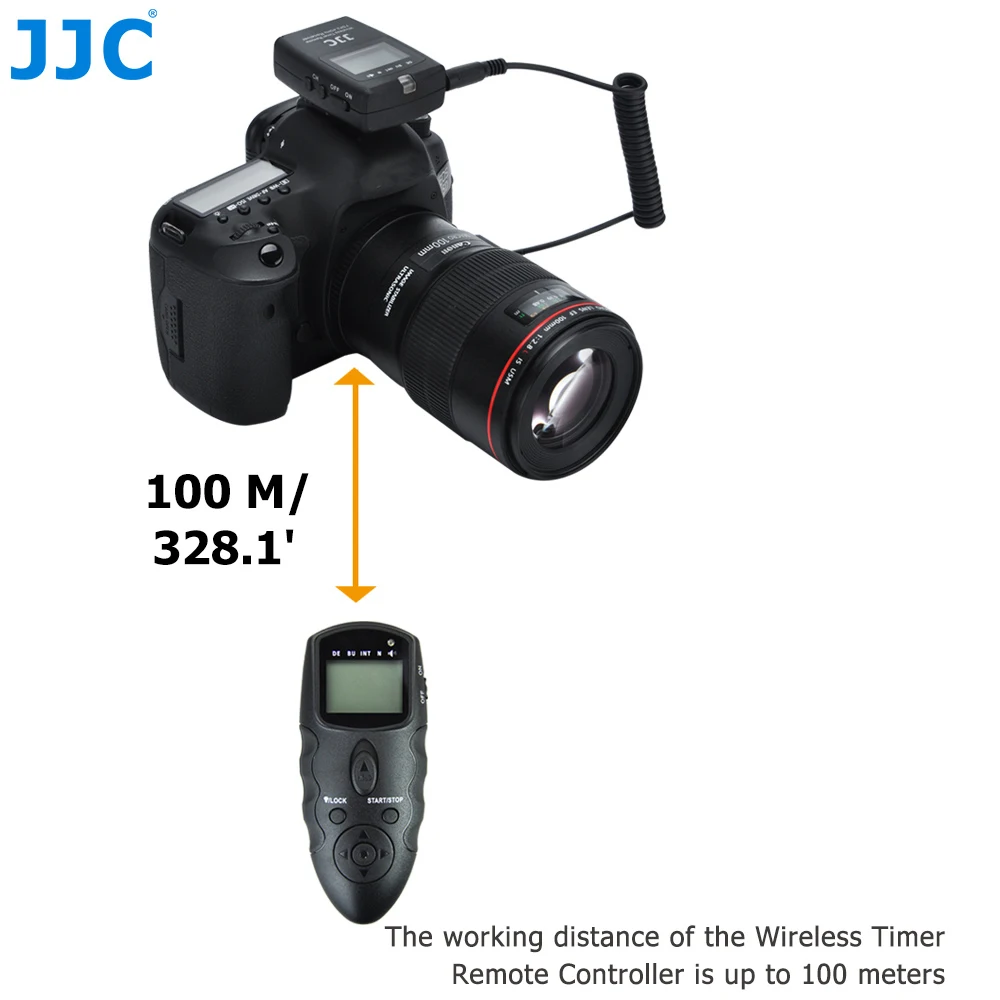 

JJC DSLR Remote Control RF Wireless Timer Controller 56 Channels for PANASONIC FZ200 FZ150 FZ100 FZ50S FZ50K FZ1000 GX7 G5 FZ30