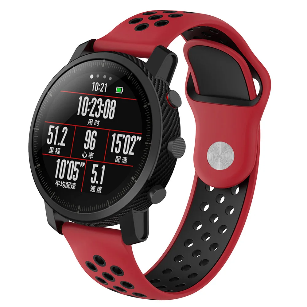 22MM silicone watch strap band For samsung gear s3 frontier Classic sport watchBands for Huami Amazfit Stratos 2/2S watchStraps | Наручные