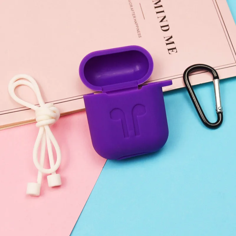 10 Силиконовый чехол с защитой от потери, аксессуары для airpods, чехлы для наушников - Цвет: 10