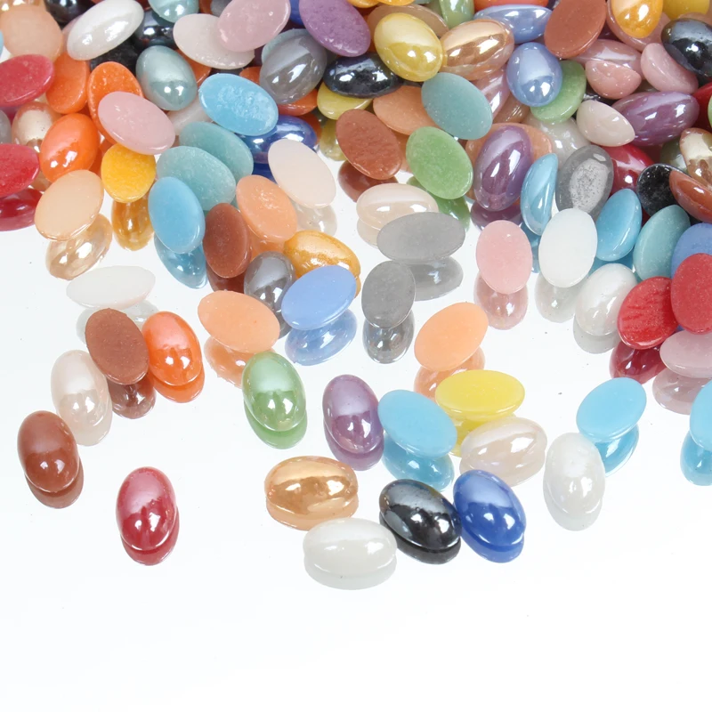 Овальный жемчужный бисер 4x6 мм разноцветные керамические полубисер стразы и для