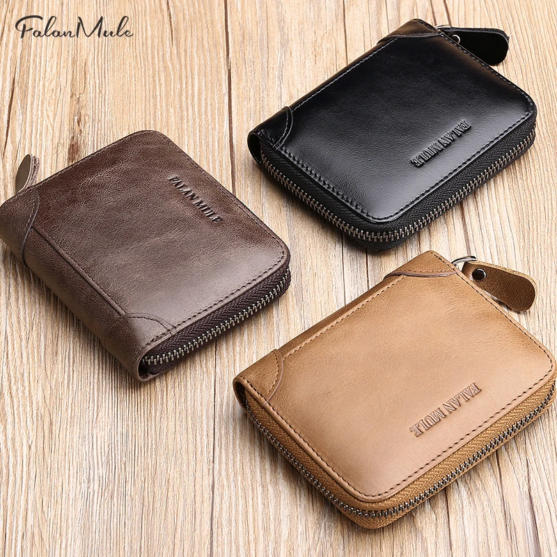 FALAN MULE кошелек маленький для монет короткие мужские кошельки натуральная кожа