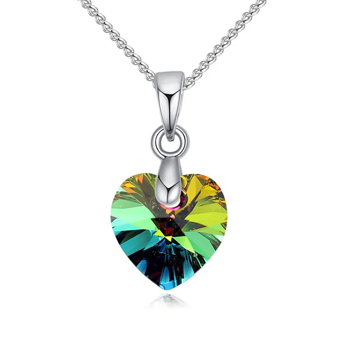 Классическое мини ожерелье с кристаллами в форме сердца от Swarovski сердечками