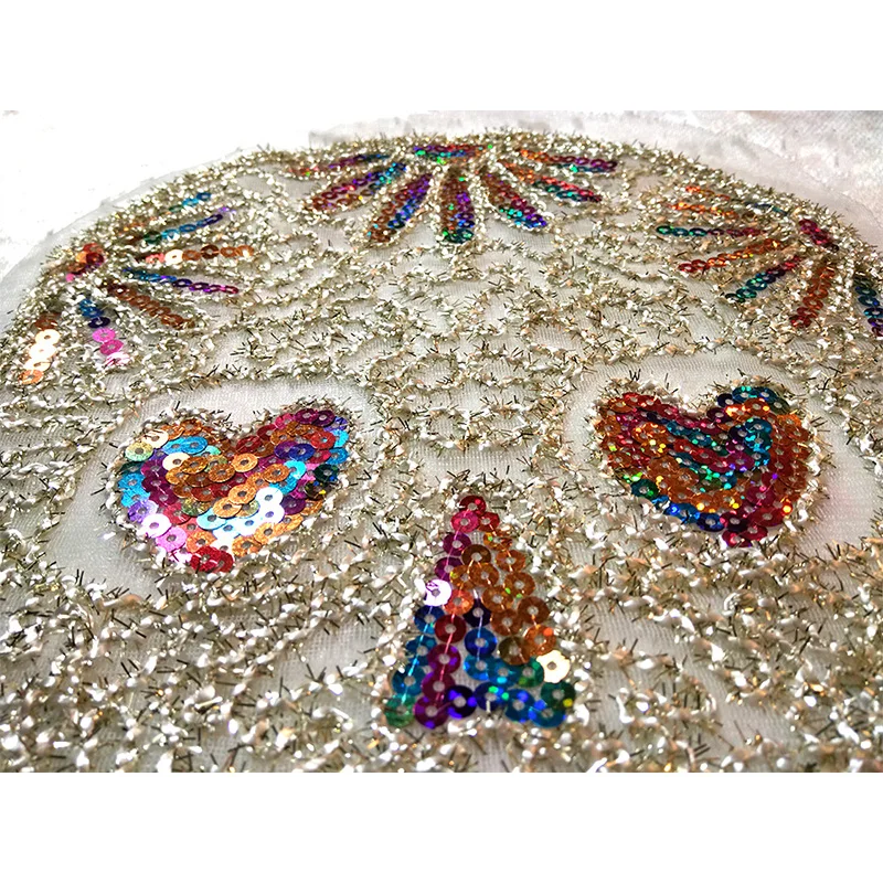 3d с блёстками и кружевом Череп патч DIY Одежда Наклейки на Патчи для clothingembroidered