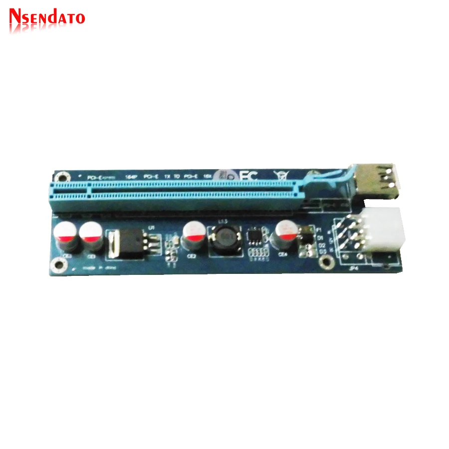 Riser Card Extender SATA PCI-E 1X To 16X Express with LED Lights USB3.0 Cable 15 Pin to 6 | Компьютеры и офис