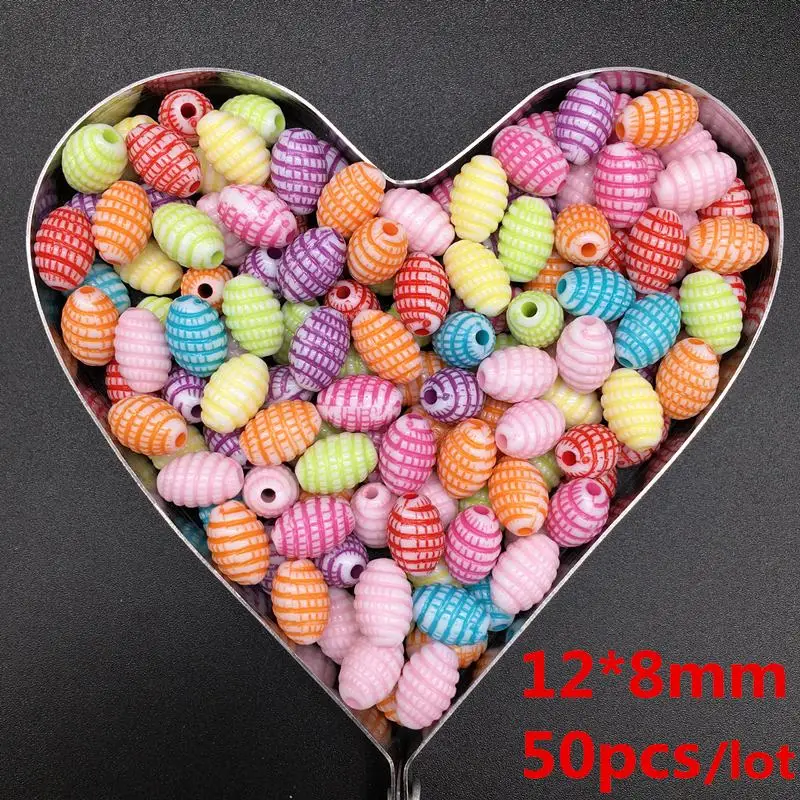 100/50 шт Акриловые бусины DIY ручной работы цветок сердце ювелирные аксессуары