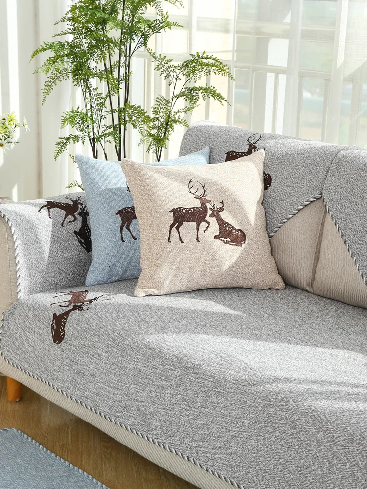 

Nordic sofa cushion, fabric four seasons cushion, modern universal non-slip sofa cover, sofa towel