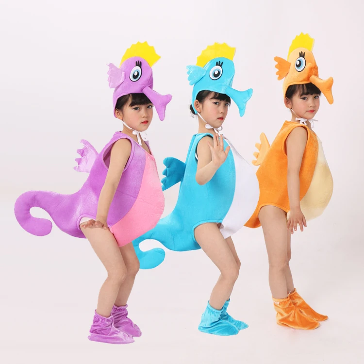 

Child Kid Starfish Hippocampus SeaHorse Costume Halloween Party Cosplay Marine Animal Costume Clothes For Boy or Girl