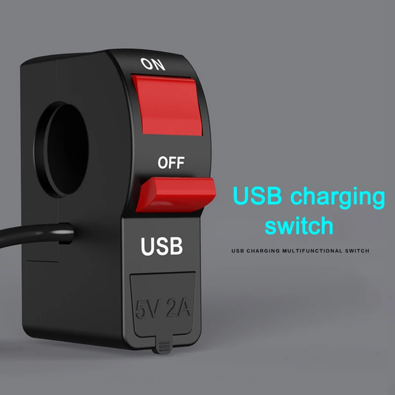 Мотоцикл USB зарядный выключатель Водонепроницаемый 12В быстрое зарядное