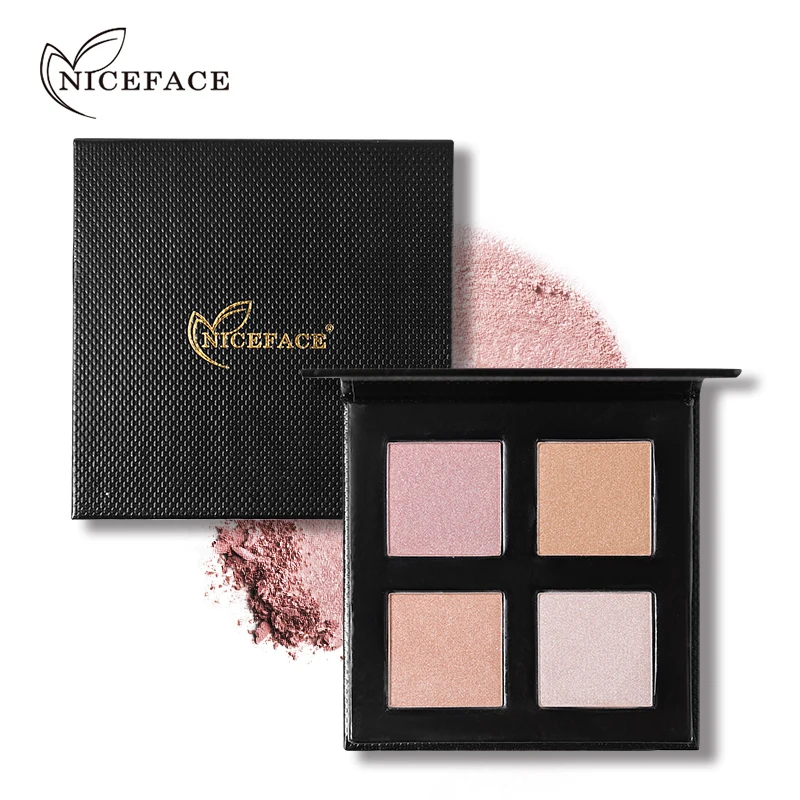 Профессиональный Хайлайтер для лица NICEFACE 4 цвета корректор осветлитель