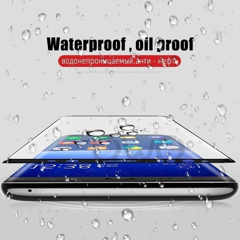 9D полное покрытие закаленное стекло Защита экрана для Samsung Galaxy S8 S9 Plus S6 S7 Edge Note 8 9