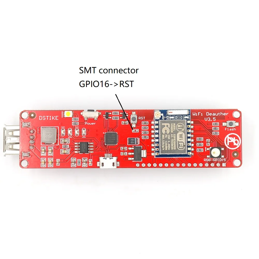 DSTIKE WiFi Deauther V3.5(ESP8266+2dB antenna)WiFi Attack/Control 18650 Powerbank 2A Output NodeMCU Development Kit ESP07 ESP32 |