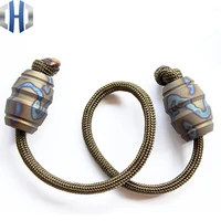 titanium alloy wooden knife beads hanging buckle zipper headphone pendant edc umbrella rope pendant