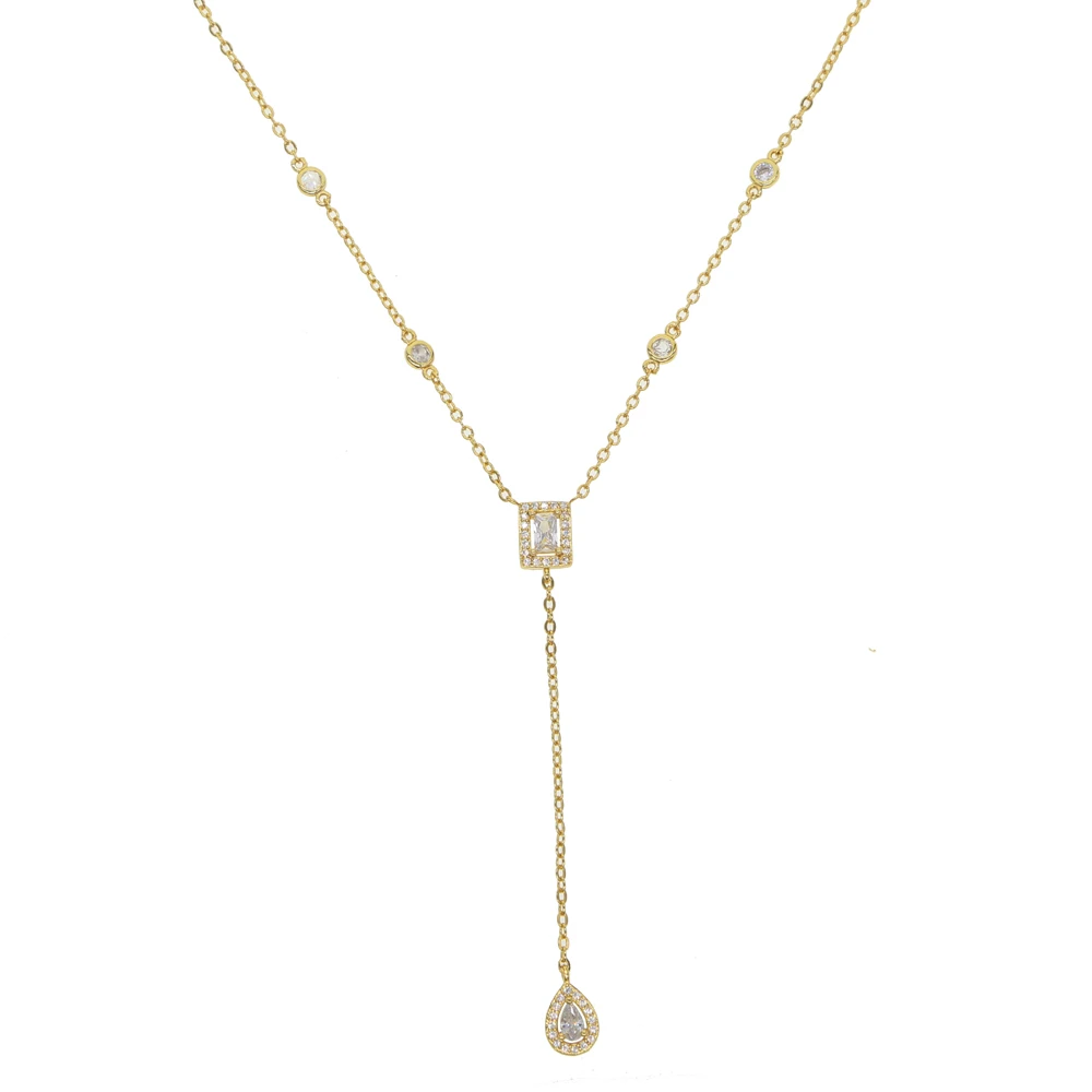 Лидер продаж новинка 2018 очаровательное шикарное длинное серебряное ожерелье Y lariat модные ожерелья для