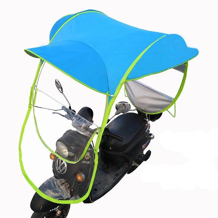 

Universal Car Motor Scooter Blue Umbrella Mobility Sun Shade Rain Cover Safe DIY