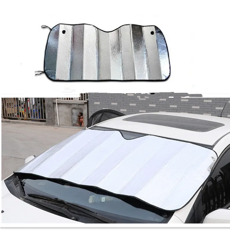 

Car Window Film Window Foils 1set Windshield Sun Shade Windshield Visor Cover Block Front Window Sunshade UV Protect 130*60cm