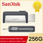 Nueva sandisk 64 Гб SDDDC2 Extreme de alta velocidad tipo C USB3.1 двойной OTG USB флэш-накопитель 128 ГБ pluma 3232 ГБ 150 мс