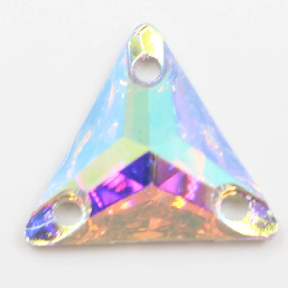 Высокое Качество треугольник 3 отверстия различные цвета Crystal AB хрусталя дрель