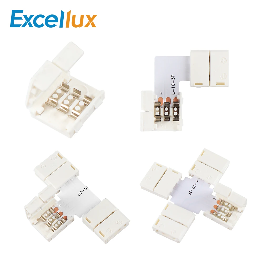 Разъем светодиодной ленты Бесплатная пайка 3PIN WS2812B WS2811 для подключения углов под