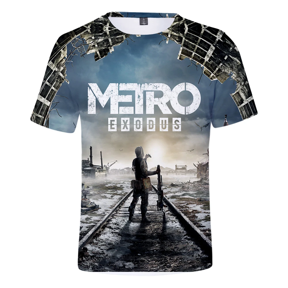 Женская/мужская футболка Metro Exodus с 3D принтом летние футболки коротким рукавом