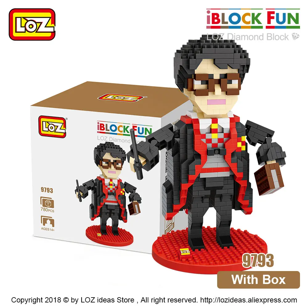 9793 With Box LOZ, алмазные блоки, сборка, аниме, фигурка, Kawaii, мини микро строительные блоки, кирпичи, сделай сам, развивающие игрушки для детей, подарок - Цвет: 9793 With Box