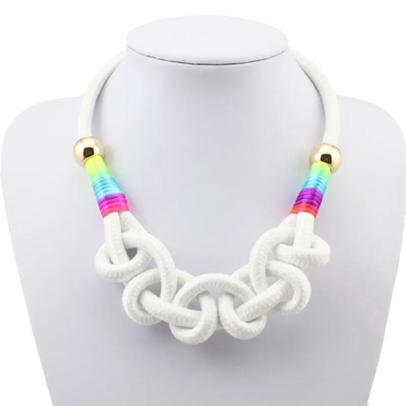 Оптовая продажа неона веревку цепи Цепочки и ожерелья хлопок кулон колье